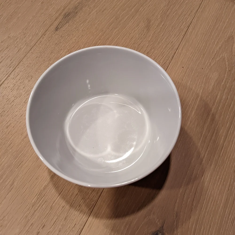 White Bowl with Quirky Fruit Design